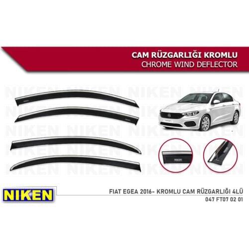 For Fiat Egea Wind Deflector Chrome Rain Window Visor 2016 2017 2018 2019 2020 4 Pieces Car Auto Accessory Sport Qualiy