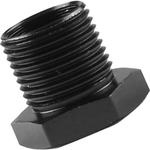 Auto Car Aluminum Male Threaded Oil Filter Adapter 3/4-16 to 5/8-24 Black