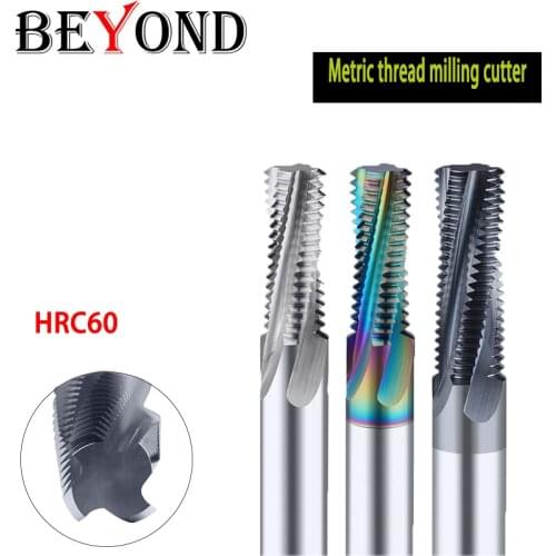 BEYOND CNC 60 Degree Metric Thread Milling Cutter Alloy Carbide Tungsten Steel Milling Tool The Center Of CNC Machining