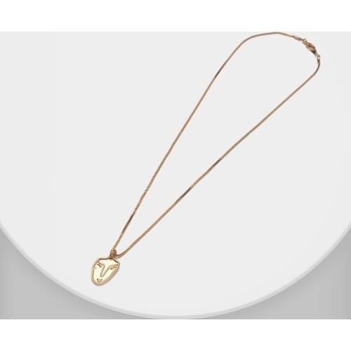 Amorita boutique Abstract face-skin pendant necklace