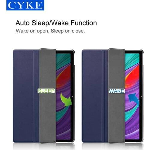 CYKE Tab P11 Pro TB-J716F 11.5 Trifold Leather Cover Shell For 2020 2021 Lenovo Ipad Case