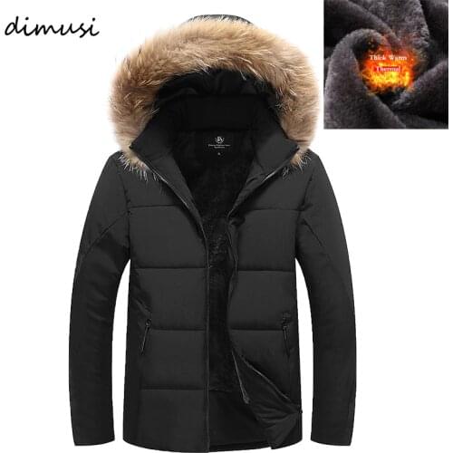 DIMUSI Men's Hoodies With Fur