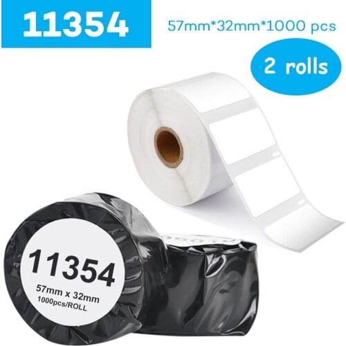 CIDY 2 Rolls Dymo Compatible LW 11354 Label 57mm*32mm 1000 lable for LabelWriter 400 450 450Turbo Printer Seiko SLP 440 450