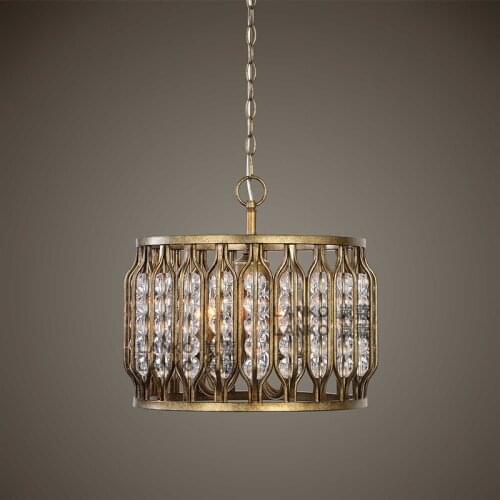 French art design American wrought iron old retro home model room living room dining room bedroom crystal chandelier