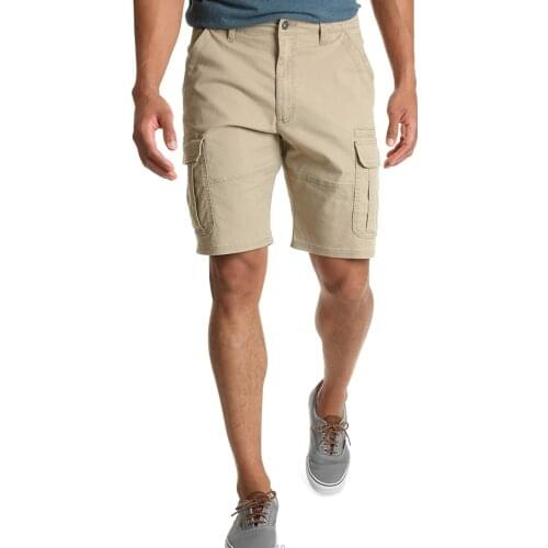 Mens casual loose and comfortable shorts, classic loose mid-waist version, tooling style and multi-pocket