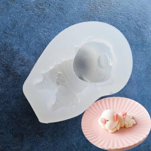 New cute little pig silicone mold fondant cake mold chocolate mold DIY baking decoration tool