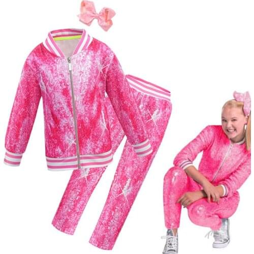 New Baby Girls jojo Clothing Sets Kids Girls Winter sport Long Sleeve Outerwear Pants Suit Toddler Sweatshirt Set For 4-12 Years