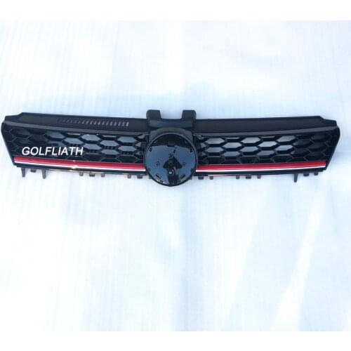 ABS Front Grille center grill honeycomb meshed Fit For V-W Golf 7 MK7 2014 2015 2016 Halogen lamps only