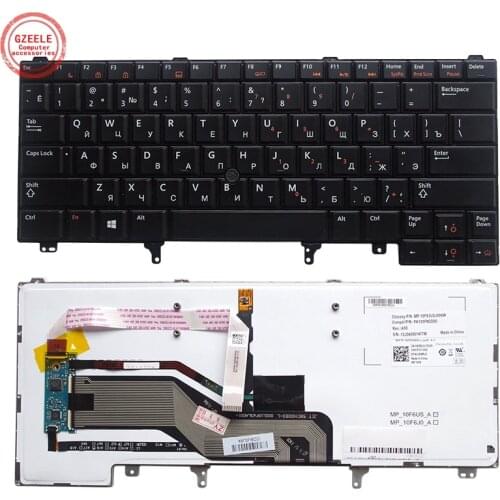 GZEELE Russian laptop keyboard For DELL E6420 E5420 E5430 E6220 E6320 E6330 E6420 E6430 RU with Backlight Laptop Keyboard black