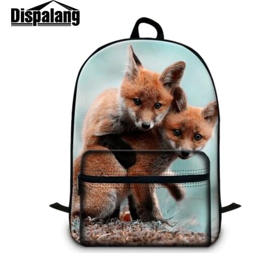 Fox Pattern School Backpacks for Teen Girls Cool Animal Bookbags for Boys Schoolbags Bagpack for Children Laptop Back Pack Youth