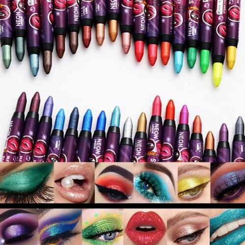 17 Colors Long Lasting Makeup Pen Without Drying Eyeshadow Stick Eye Shadow Pencil L Eyes Shimmer Eye Beauty Cosmetics
