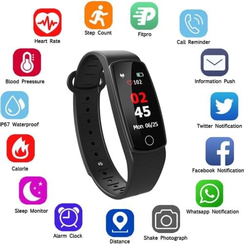 Smart Watch Men Woman Bracelet Fitness Healthy Tracker Sport Blood Pressure Heart Rate Monitor Waterproof Smart Wristbands Phone