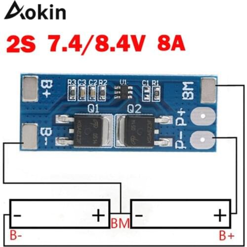 Li-ion 7.4v 8.4V 18650 BMS 2s PCM 15A Peak Current Battery Protection Board bms Pcm For Li-ion Lipo battery Cell Pack max 15A