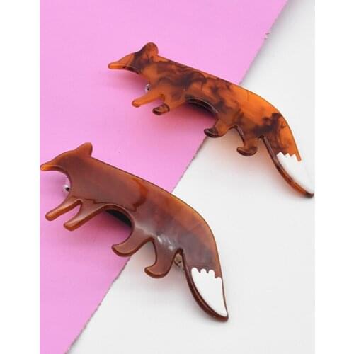 Vintage Wolf Barrette Women Hairpin Fashion Hair Clip Hairpin Simple Side Clip Duckbill clip