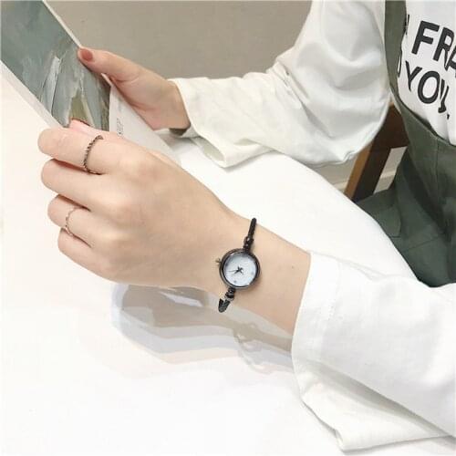 1PC Fashion Vintage Quartz Watch Ladies Women Dress Bangle Bracelet Watch Stainless Steel Chic Wristwatches Stainless Steel XYR
