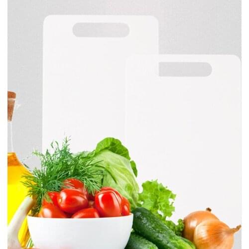 1PC White Kitchen Household Fruit Polyethylene Resin Plastic Large Cutting Chopping Board Knife Mildew Proof PP Blocks 250gE