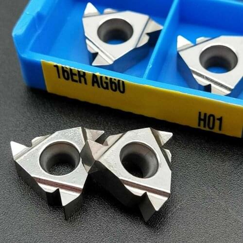 10pcs For- Aluminum 16ER AG60 H01 16ER 3/8 AG60 （1.5mm-3.0mm）Thread machining