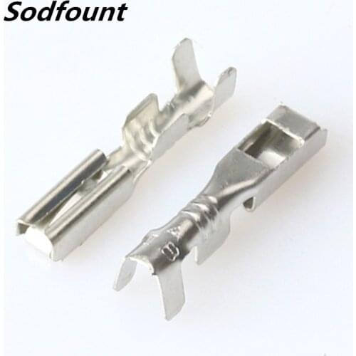 100pcs H62 brass tinned 2.0mm male car connector terminal block DJ621-G2×0.6A