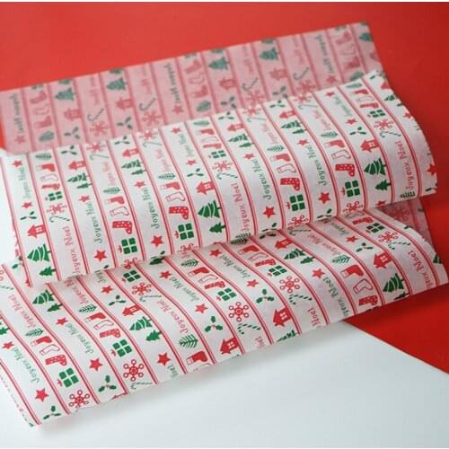 100Pcs Christmas Oilpaper Wax Paper Nonstick Bread Burger Frie Sandwichs Food Wrapper Paper Christmas Baking Packaging Paper