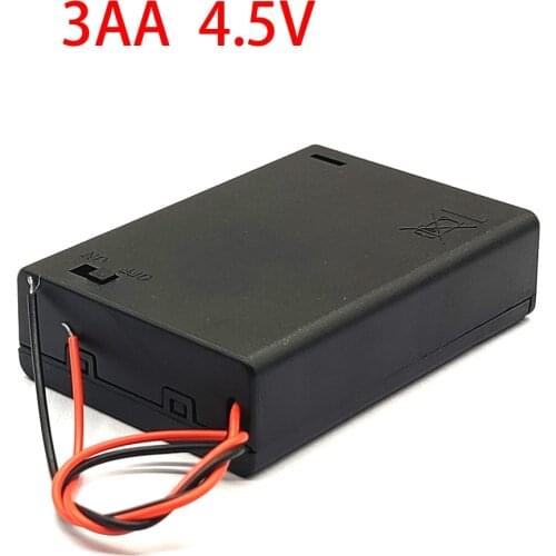 3 AA 4.5V Battery Holder Box Battery Case With Switch New 3 AA Battery Box 4.5V