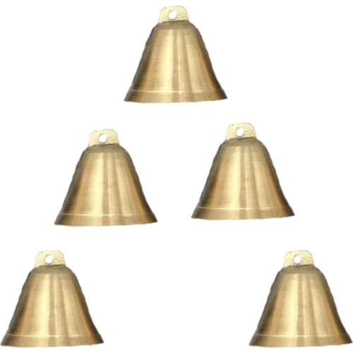 5Pcs Cow Horse Sheep Grazing Brass Bells Farm Animal Horn Bell Christmas Doorbell Pet Collar Charms Decoration