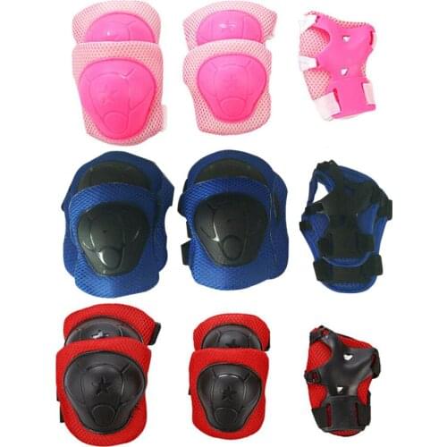 6pc/set Elbow Pads Bicycle Skateboard Ice Skate Roller Knee Protector For Adult Kids Gift Adjustable Skating Protective Gear Set