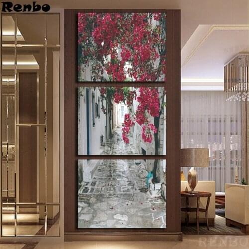 DIY 5D Cross Stitch Diamond Embroidery 3 Pieces European Retro Street Diamond Painting mosaic Living Room Decor Hallway Wall Art