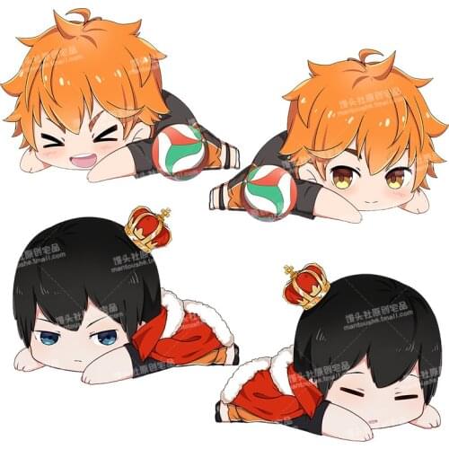 Anime Haikyuu Plush Pillow Toy Hinata Shyouyou Kageyama Tobio Short Stuffed Pillow Back Cushion Lie Posture Doll Toys Gift