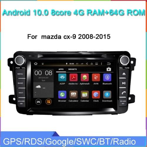 7inch two din android 10 car radio gps navigation player for cx-9 2008-2015 car audio stereo bluetooth 4.0 rds wifi bose