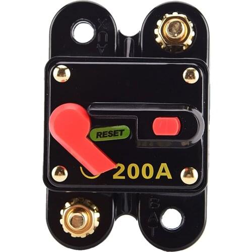 Car Audio Circuit Breaker Reset Fuse 200A For System Protection 12V/24V/36V