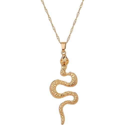New Statement Snake Pendant Necklaces for Women Punk Single Layer Fashion Necklace Hip Hop Sweater Chain Wholesale Jewelry