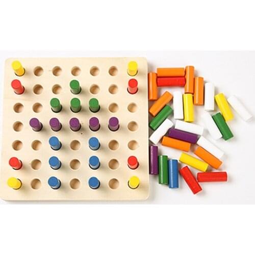 Sense Training Inserting Stick Early Education Educational Toys 2-6 Year Old Montessori Teaching Aid Kindergarten Building Block