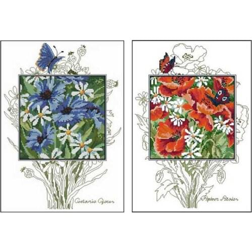 Flower in the picture Patterns Counted Cross Stitch 11CT 14CT 18CT DIY Chinese Cross Stitch Kits Embroidery Needlework Sets