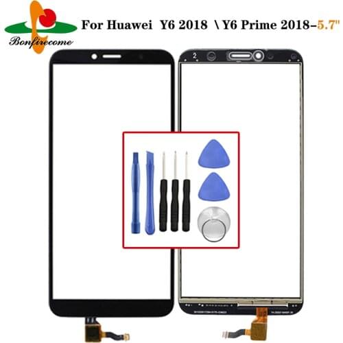 For Huawei Y6 2018 \Y6 Prime 2018 Touch Screen Touch Panel Sensor Digitizer Front Glass Touchscreen NO LCD