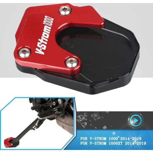 For SUZUKI V-STROM 1000 VSTROM 1000XT 2014 2015 2016 2017 2018 2019 Motorcycle Kickstand Side Stand Extension Enlarger Pad Plate