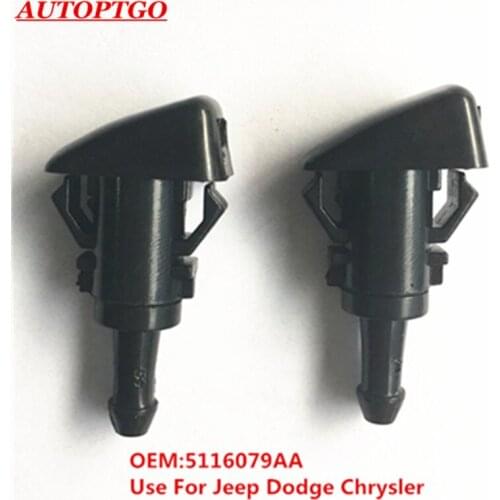 2Pcs 5116079AA Car Windshield Wiper Water Jet Spray Nozzle For Dodge Jeep Compass Chrysler 300 PT CRUISER