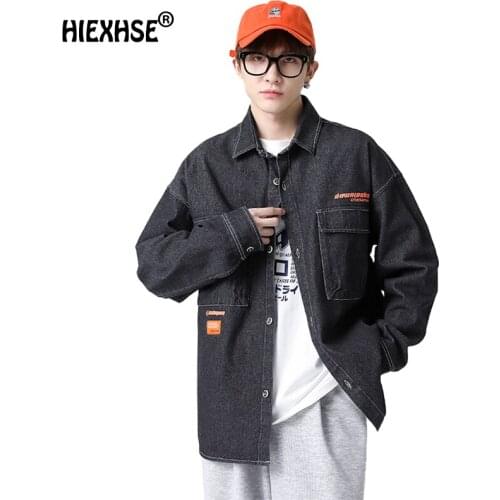 Мужские джинсовые рубашки HIEXHSE China At AliExpress