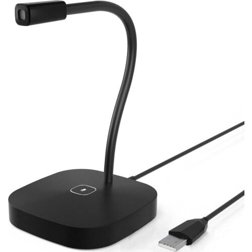 USB Condenser Microphone Omnidirectional Microphone For Desktop Computer PC Laptop Phone Microphone(White/Black)