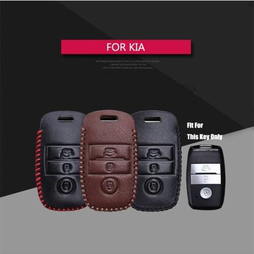 Best Sale Leather Flip Car Key Case Cover For Kia Rio 3 4 Sorento Borrego Soul Venga Sportage Key Holder Key Parts Skin Shell