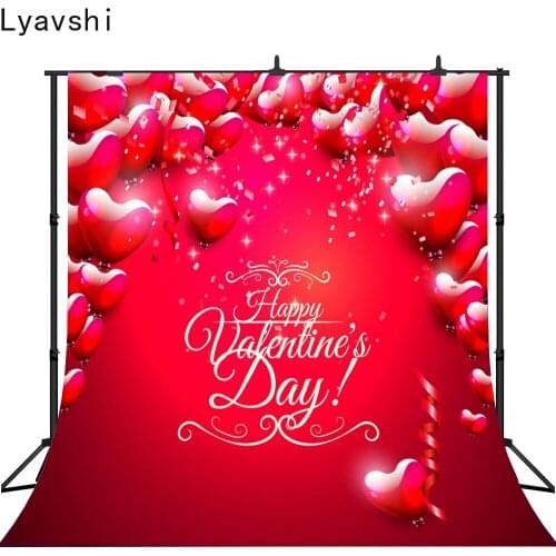 Lyavshi Photo Background Valentines Day Studio Props Heart Vinyl Wallpaper Photography Backdrops