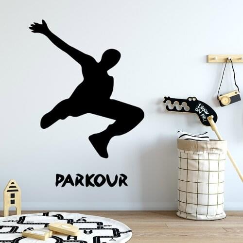 Cartoon Parkour Home Decoration Accessories For Bedroom Decoration Vinyl Art Decal