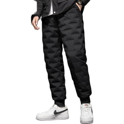 2021 new style Soft Down Pants Windproof Outdoor Sports Camping Breathable Waterproof Warm Goose Down Male Trousers