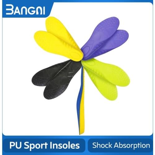 3ANGNI Comfort PU Insoles Arch Support Heel Cushion For Plantar Fasciitis Shock Absorption PU Pad Lower Back Pain Relief