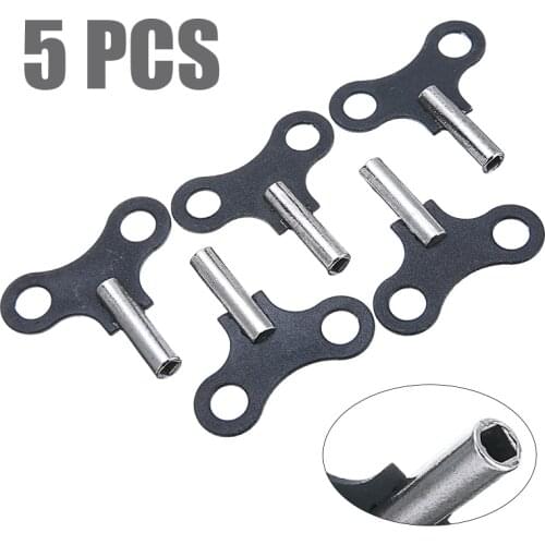 New Durable 5pcs Clock Key Wood Clock Repair Tool Wall Clock Steel Winding Key For Shop Clock Accessory