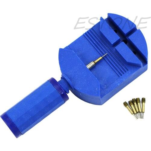 Professional Watch Band Bracelet Link Remover Adjust Repair Tool +5 Spare Pins J78F