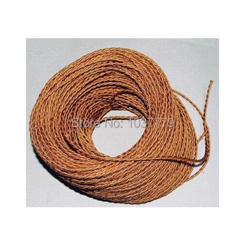Gold color Twisted Wire 2x0.75mm2 fabric cable Colorful braided wire Braided plug wire vintage chandelier lamp wire