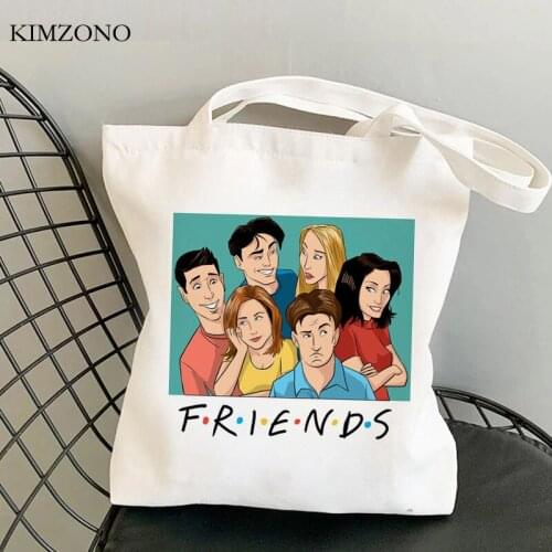 Friend Tv shopping bag grocery jute bag eco shopper canvas shopping bag string sacola custom