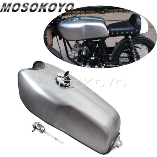 2.4 Gallon Cafe Racer Gas Oil Fuel Tank w/ Cap For Kawasaki KZ Yamaha XVS SR XS Honda CB GL Suzuki GT GS BMW 250 450 650 1100
