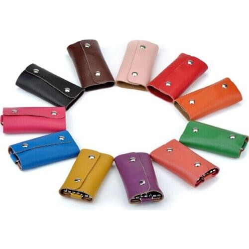 Amazing Gifts Keys Holder Organizer Manager Patent Genuine Cowhide Leather Key Wallet Case Car Keychain For Women Men Brand