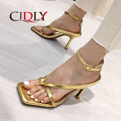 CJDLY Big size 35-41 Women Heeled Sandals Golden Bandage Ankle Strap Pumps Super High Heels 9CM Thin high Heels Lady Shoes new